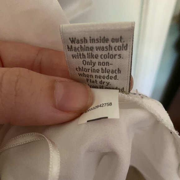 Disney Lauren Conrad Collab Mickey Minnie signature Cream Blouse Top - Picture 6 of 7